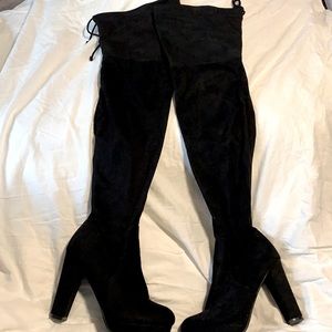 Catherine, calf high, high heel boots, size 7 1/2